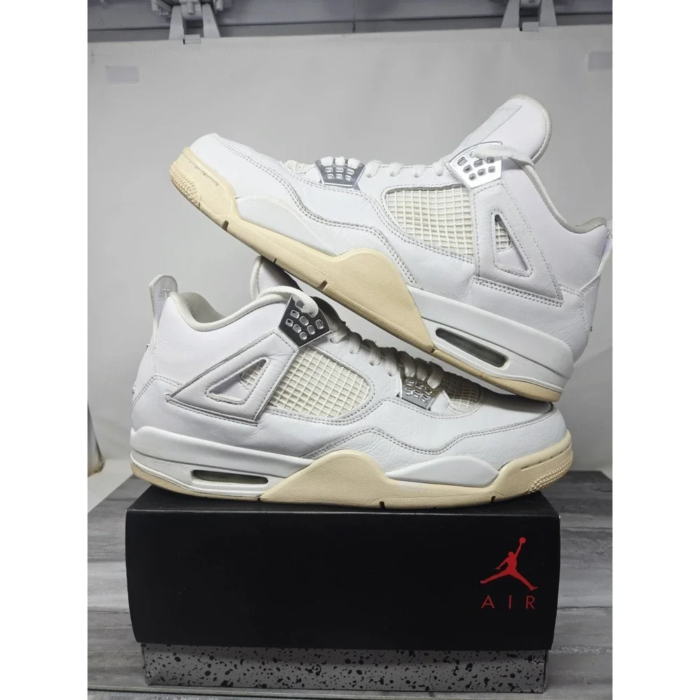 Air Jordan 4 Retro Mid Pure Money White‎ Size 13